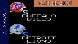 Tecmo Super Bowl NES Playthrough - Week 17 Buffalo Bills vs Detroit Lions