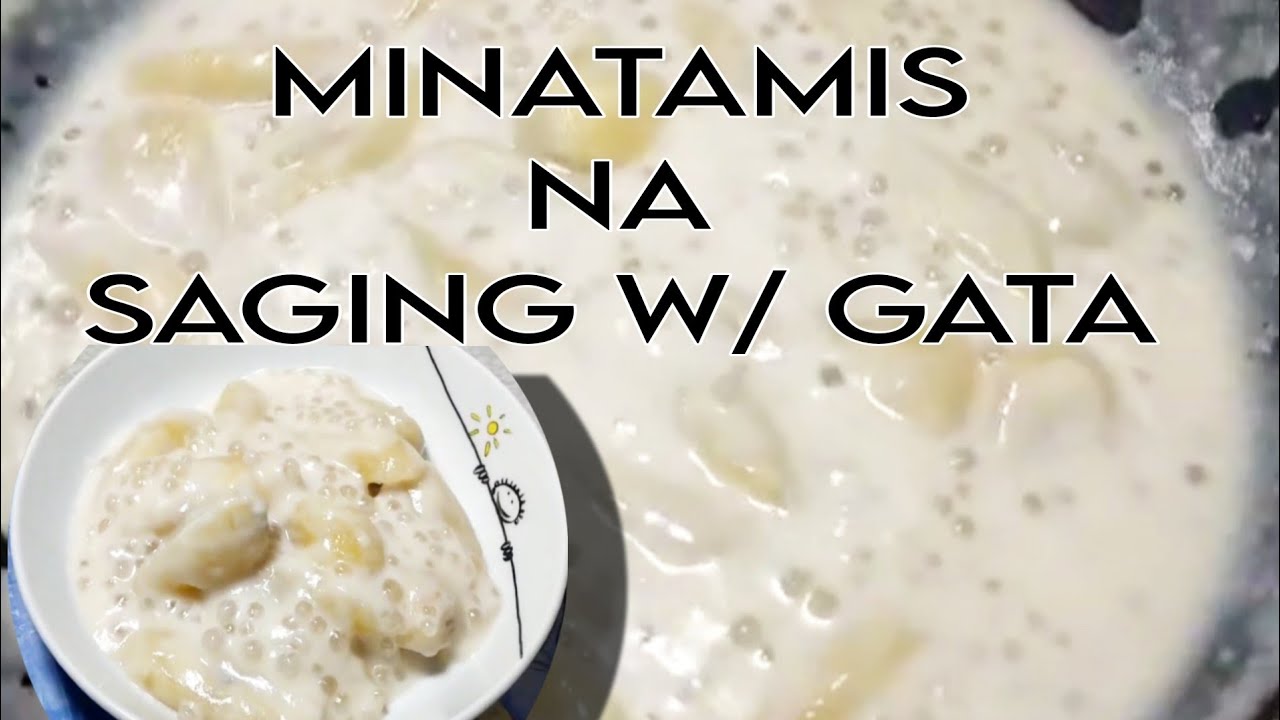 MINATAMIS NA SAGING WITH GATA l madaling lutoin l AB BUDGET RECIPES 