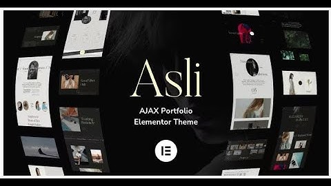 Asli – AJAX Portfolio Elementor Theme