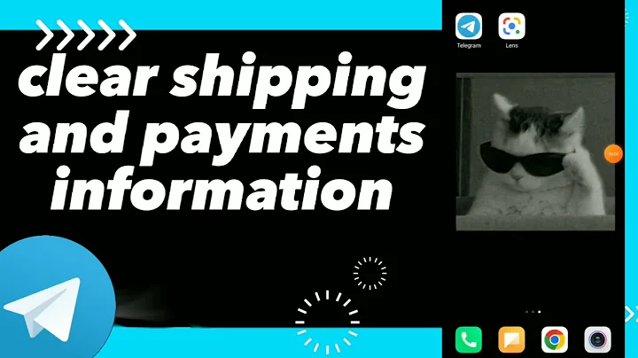 How To Clear Shipping & Payments Information On Telegram App