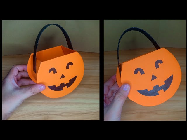 DIY Pumpkin Basket from Waste Cardboard - YouTube