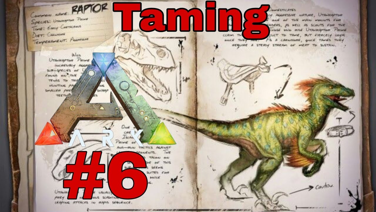 ARK: Survival Evolved - EP.6 raptor taming - YouTube
