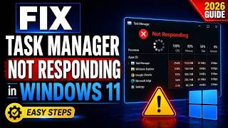 Fix Task Manager Not Responding in Windows 11 (100% Working) | 2026 Guide