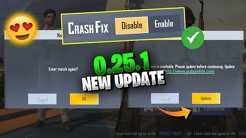 Finnally 😍 Crash Problem Fix हो गया 😱 | Pubg  Lite New Update 0.25.1 | Crash Fix All New Features |