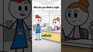 Employee vs Receptionist: Who's Right? 🤔👇