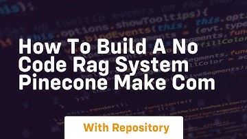 How to build a no code rag system pinecone make com