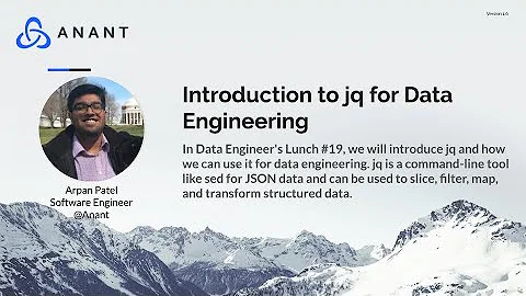 Data Engineer's Lunch #19: Introduction to jq for Data Engineering