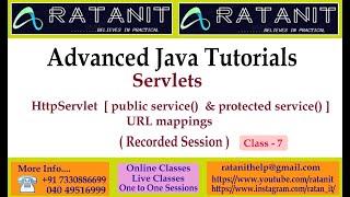 Advanced Java Tutorials || Http Servlet & URL Mappings || by Mr.Ratan || class -07