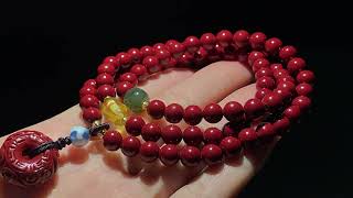108-Bead Cinnabar Bracelet A Journey Of Solace And Serenity