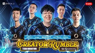 HARI YANG DI TUNGGU2 ⚔️ OURASTORE VS PRK ⚔️ DOTA 2 CREATOR RUMBLE BY OURASTORE