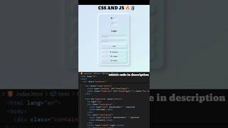 Power of CSS 🔥 | Soft UI Login Form with Toggle Magic #codingshortvideo #javascript  #html#css3#js