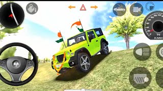 long jump red Thar Indian cars driving 3d short video Thar attitude song 2024 ll