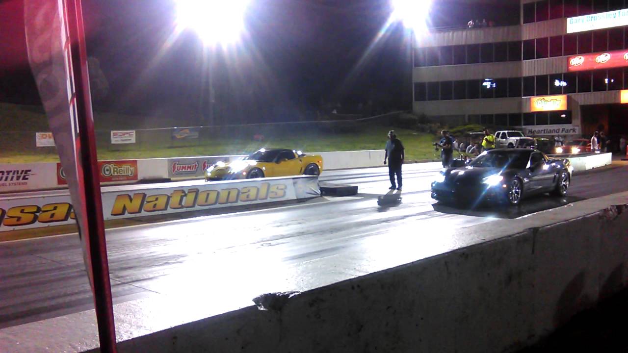Boosted Corvette vs nitrous corvette Kansas city street takeover YouTube