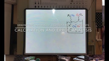 Gravimetric Analysis of Group 1 carbonate Lab - Calculations and Errors
