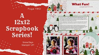 Stampin UP! Snow Days Scrapbook page