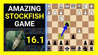 Amazing Stockfish 16.1 Chess Game, Sicilian Defense, Modern Variations, Anti-Qxd4 Move