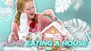 Life With Mak ASMR Candy Gingerbread House *eats whole house* | Petite &#39;n Pretty