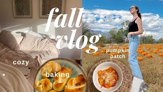 FALL DIARY Ep.1: ultimate fall day - cozy day, baking, pumpkin patch, fall skincare (d’alba)