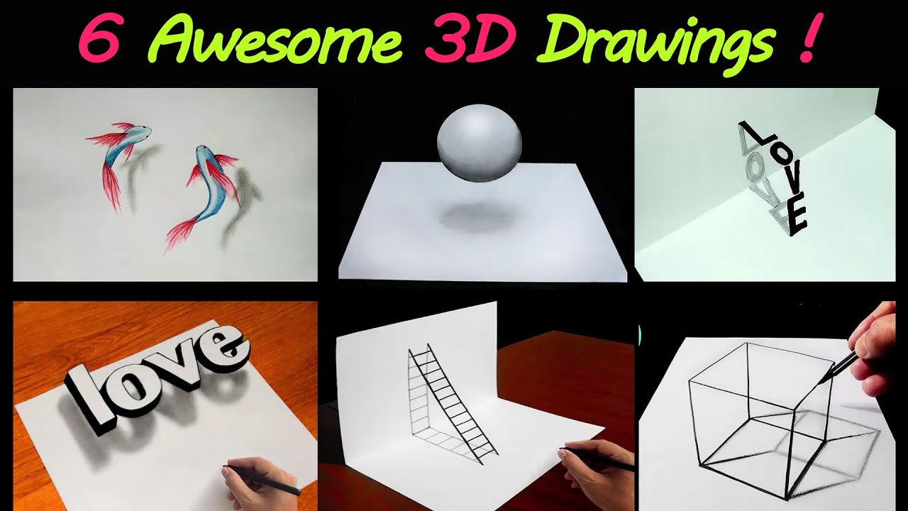 Easy 3D Trick Art Drawing  How to draw 3D Hole Anamorphic illusion 3D  Trick Art On Paper  3d drawings Art tips Paper art