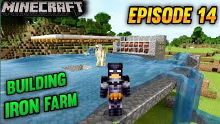 Minecraft Pocket Edition Gameplay | Building Iron Farm | Episode 14 | Tamil | George Gaming | screenshot 5