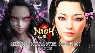 Nioh 3 Demon Slayer Nezuko Character Creation Guide please Read Description 🎀❤️ 