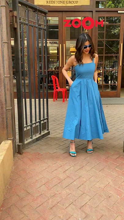 Mouni Roy STUNS in a pretty BLUE colour dress as spotted in the city ? #mouniroy #shorts