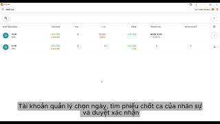 Quy trình chốt ca