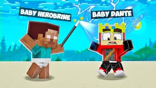 Baby Herobrine Turned Me Into Baby In Minecraft !
