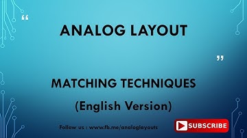 MATCHING TECHNIQUES - English Version