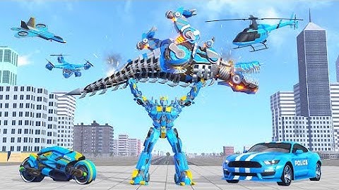 Limo Car Dino Robot Car Game - Robot Game - Android Gameplay | Walk through a Game