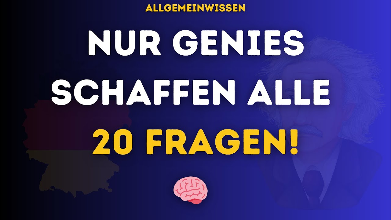 Nur 1 % schaffen alle 20 Fragen! 😱  Allgemeinwissen Quiz für Schlaue Köpfe 🧠