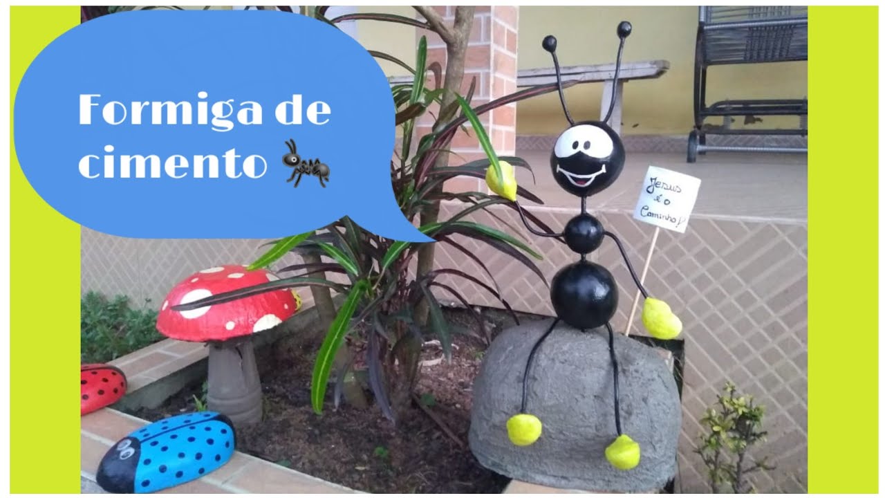 Formiga de cimento para jardim !!!