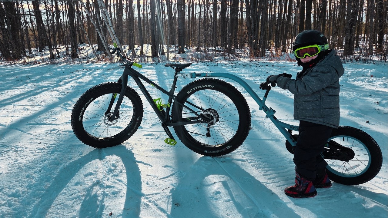 Tag along on a fat bike! Does it work? | A Cinematic Winter Ride