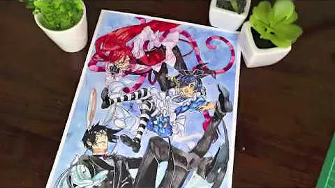 Speed Painting | Ciel, Sebastian, and Grell | Blac...
