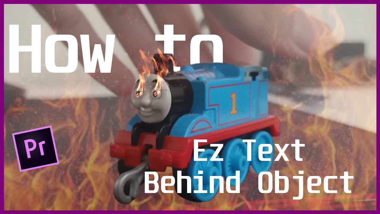 How to Ez Text Behind Object - Adobe Premirrer Pro CC - YouTube