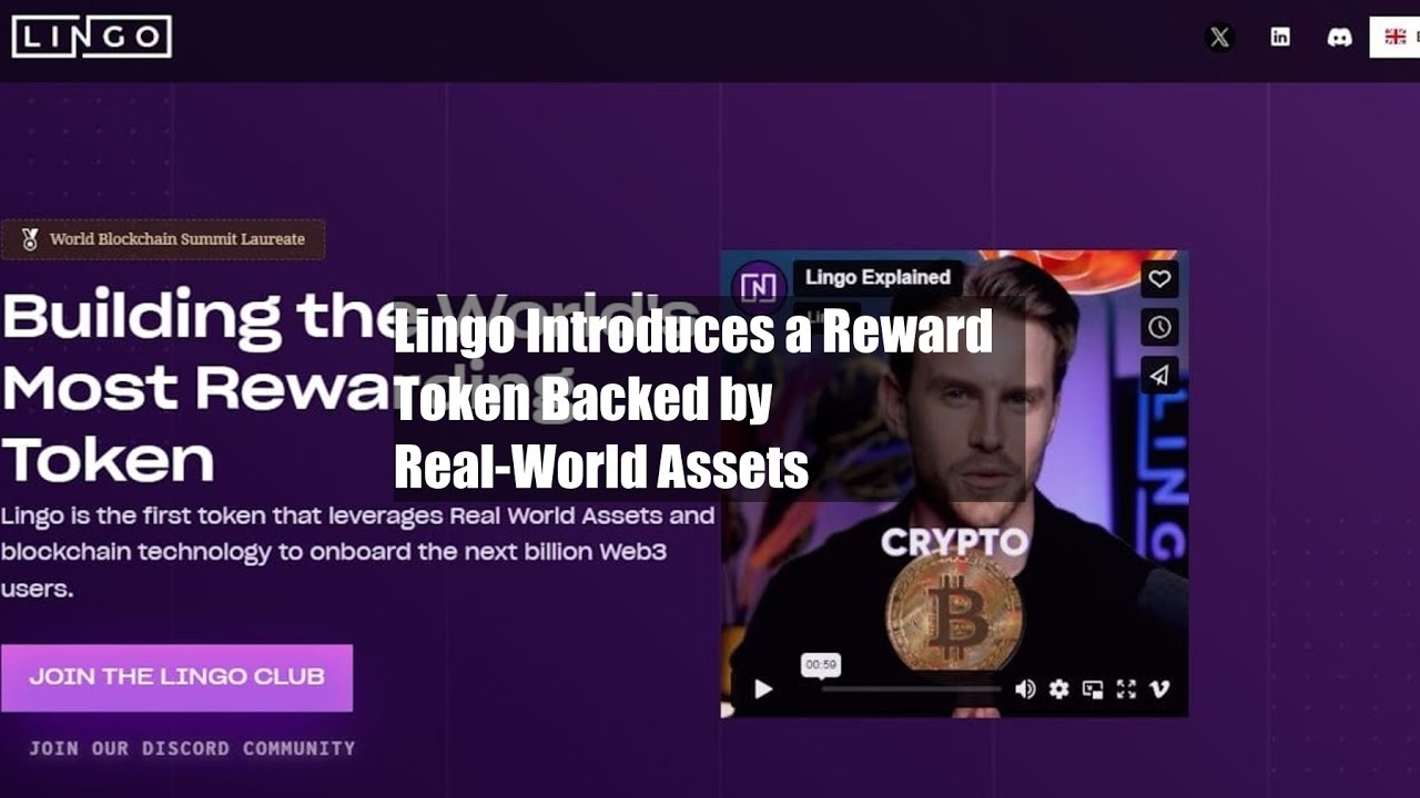 Lingo Introduces a Reward Token Backed by Real-World Assets - YouTube
