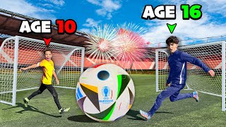 10 Year Old Kid Footballer vs 16 Year Old