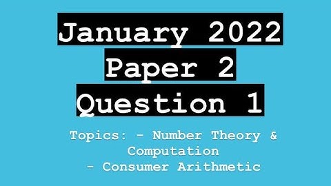 CXC (CSEC) Math Paper 2 | January 2022  Question 1