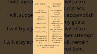 ✨ Speak Fluent English | Daily English vs Advanced English #1