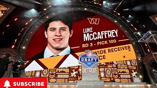 TODAY NFL NEWS:Commanders Draft Rice WR Luke McCaffrey at No. 100 Rams Pick Michigan RB Blake Corum