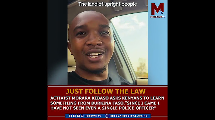 Just follow the law!!!-  Morara Kebaso