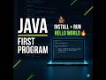 How to do Java Installation & First Hello World Program | Step by step for Beginners 🔥
