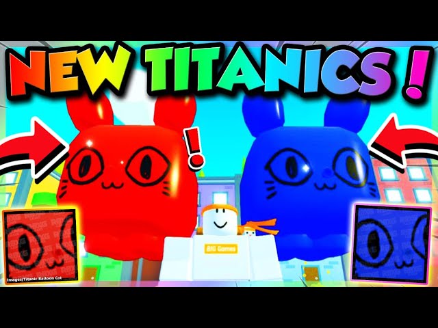 Titanic Red Balloon Cat Plush Big Games Roblox Pet Simulator X