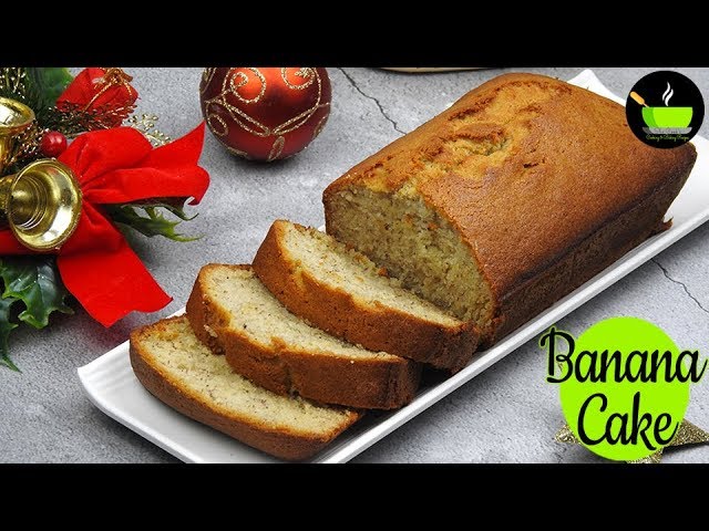 Easy Banana Cake Recipe | How To Make Spongy Banana Cake | Soft, Moist & Fluffy Banana Cake Recipe | She Cooks