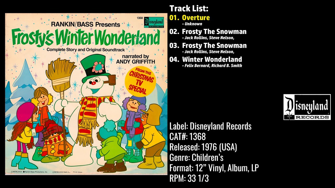 Andy Griffith – Frosty's Winter Wonderland (Full Album) – 1976