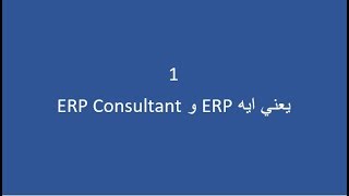 1: What is an ERP and an SAP Consultant?