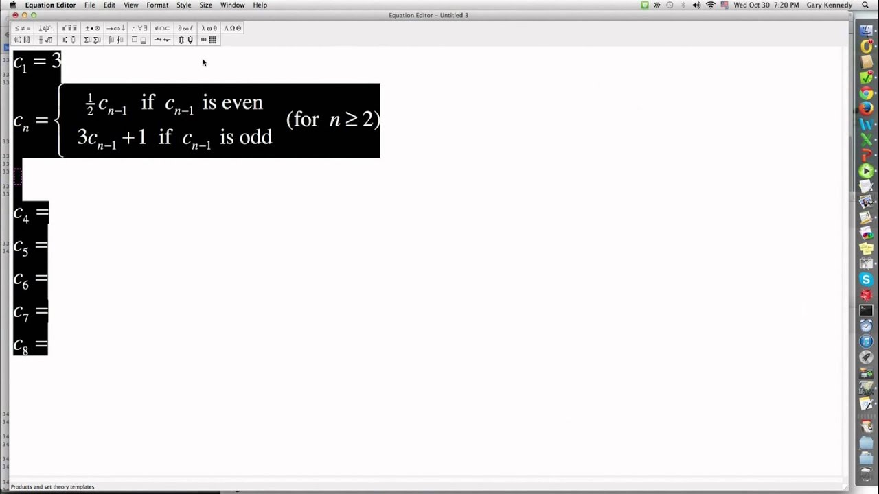 Math 1116: Patterns and growth - Other examples of recursive sequences