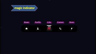 Magic navigation menu indicator usign Html css JavaScript