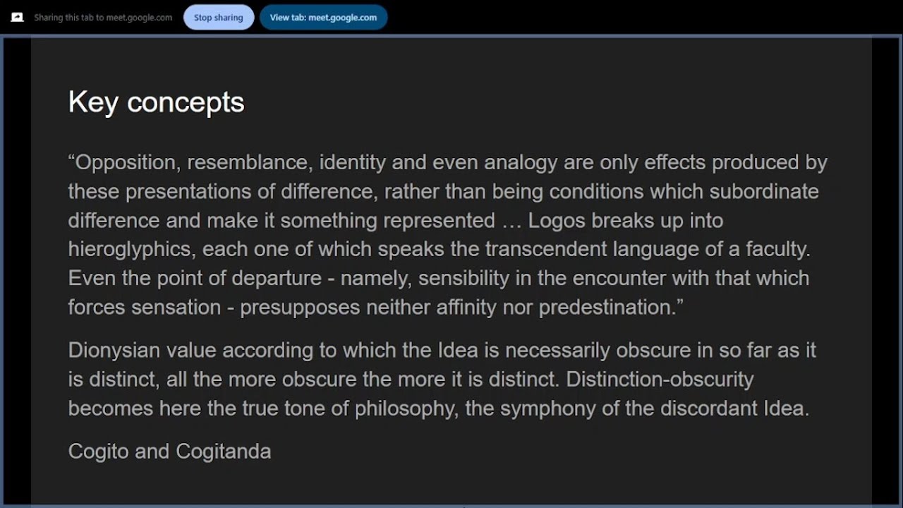 Rhizome Café | Reading Session 5: Difference and Repetition by Gilles Deleuze | 02 Mar 2025