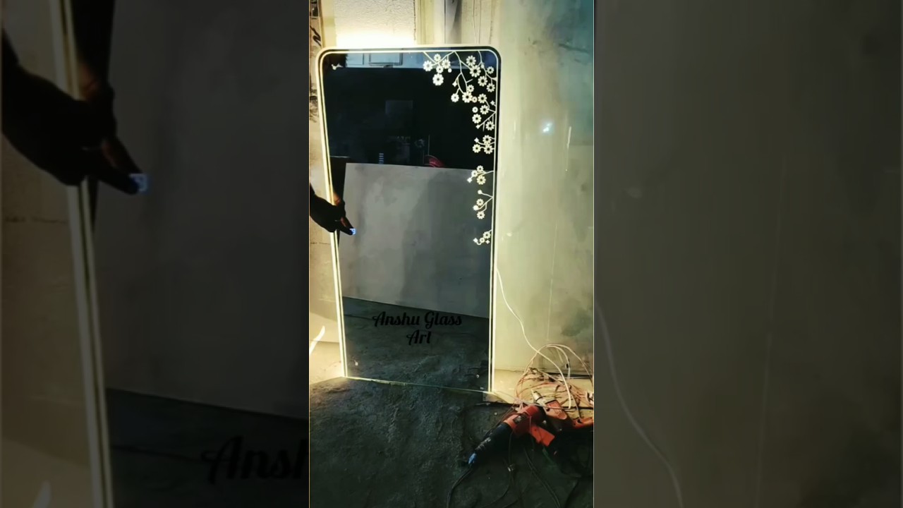 how to glass led mirror touch sensor installation| सिंगल लाइटिंग सेंसर मिरर |glass 